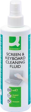 Reinigingsspray voor scherm en toetsenbord 250 ml q-connect