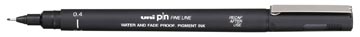 Uni Pin fineliner, pointe ronde, 0,4 mm, noir