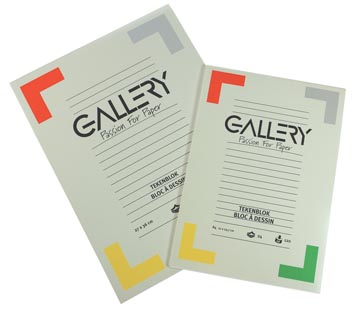 Gallery tekenpapier, 120 g, ft 27 x 36 cm, houtvrij papier, blok van 24 vel