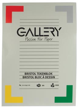 Tekenblok 20 vel bristol a4 wit gallery.