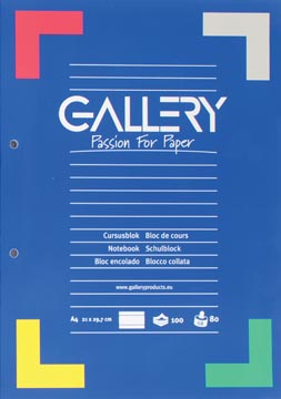 Kursusblok gelijnd 100 vel 80gr a4 gallery