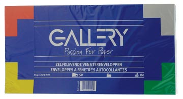 P.50 enveloppes 114 x 229 mm bande adhesive avec fenetre blanc