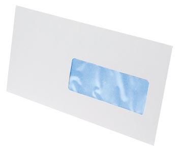 D.500 omslagen 114 x 229 mm strip met venster wit