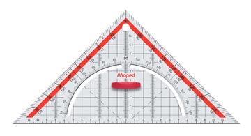 Geodriehoek met handvat 26 cm maped