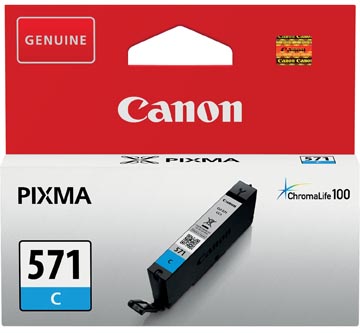 Canon cartouche d'encre CLI-571C, 173 photos, OEM 0386C00, cyan