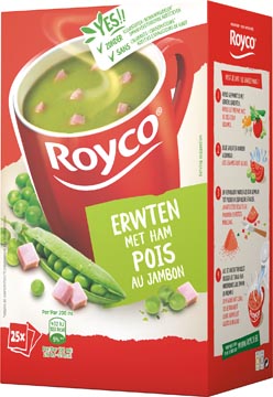 P.25 zakjes soep classic erwten met ham royco