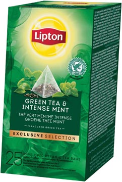 P.25 theezakjes groene munt exclusive selection lipton