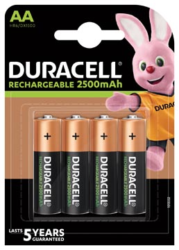 Bl.4 oplaadbare batterijen recharge ultra aa duracell