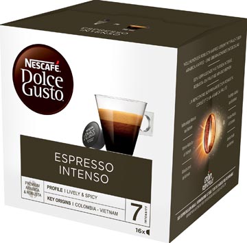 B.16 dosettes de café espresso intenso dolce gusto nescafé