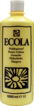 Talens Ecola plakkaatverf flacon van 1000 ml, citroengeel