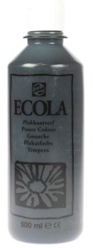 Talens Ecola gouache flacon de 500 ml, noir