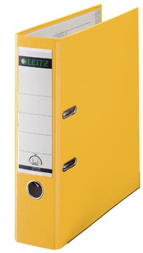 Ordner/hefboom pp 8cm a4 geel leitz