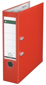 Classeur a levier en pp 8cm a4 rouge clair leitz
