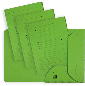 P.25 dossiermappen ultimate met 2 kleppen 240 gr a4 groen oxford
