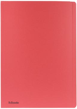 D.100 chemises 275g overslag 10mm folio rood esselte