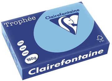 250 bl a4 160gr lavendelblauw clairefontaine - 1050
