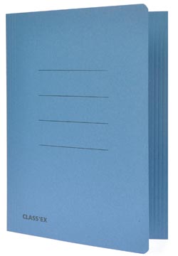 Dossiermap met kleppen schrift 18,2 x 22,5 cm blauw classex