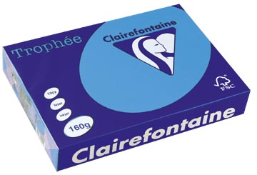 250 bl a4 160gr koningsblauw clairefontaine - 1052