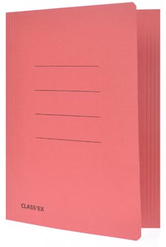 Dossiermap met kleppen schrift 18,2 x 22,5 cm kers classex