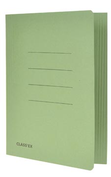 Dossiermap met kleppen schrift 18,2 x 22,5 cm groen classex