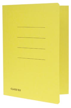 Dossiermap met kleppen schrift 18,2 x 22,5 cm geel classex