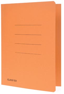 Dossiermap met kleppen schrift 18,2 x 22,5 cm oranje classex