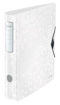 Ordner/hefboom polyfoam met rekker 6,5cm a4 wit leitz