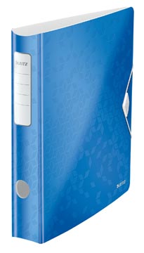 Classeur a levier en polyfoam avec bande elastique 6,5cm a4 bleu leitz