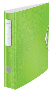 Ordner/hefboom polyfoam met rekker 6,5cm a4 groen leitz