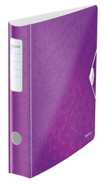 Classeur a levier en polyfoam avec bande elastique 6,5cm a4 violetleitz