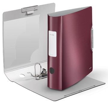 Ordner/hefboom active style met rekker 7,5 cm a4 granaatrood leitz
