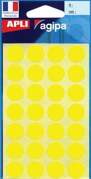 Etiq jaune ronde 15mm 168p