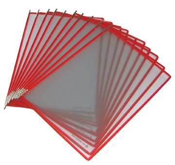 P.10 tassen + 5 ruiters t-display a4 rood tarifold 