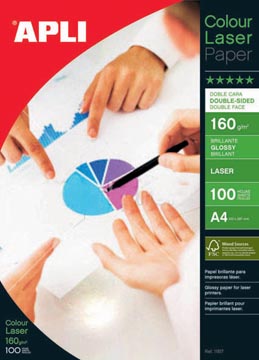 P.100 vel fotopapier glanzend 160gr a4 apli