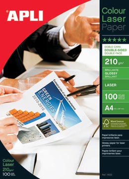 B.100 feuilles papier photo laser a4 210gr apli