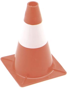 Afbakeningskegel rood/wit 30cm perel