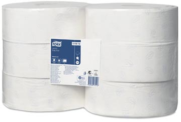 P.6 rouleaux papier en toilette jumbo t1 2-plis blanc tork