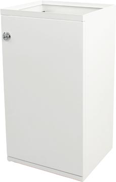 V-Part poubelle modulaire avec porte et support sac 85 l, blanc