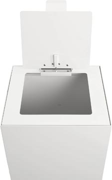 V-Part couvercle à clapet pour poubelle modulaire 85 l et 90 l, blanc