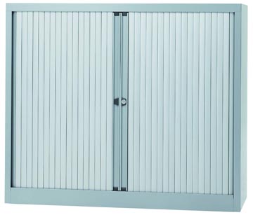 Bisley armoire à rideaux, ft 103 x 120 x 43 cm (h x l x p), 2 tablettes, argenté