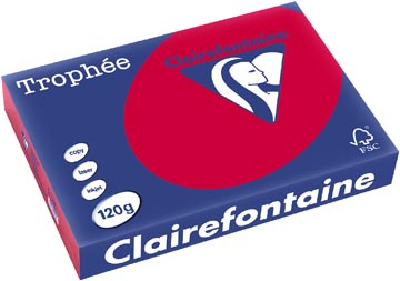 250 bl a4 120gr kersenrood clairefontaine - 1218