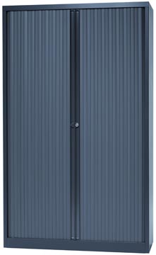 Bisley roldeurkast, ft 198 x 120 x 43 cm (h x b x d), 4 legborden, antraciet