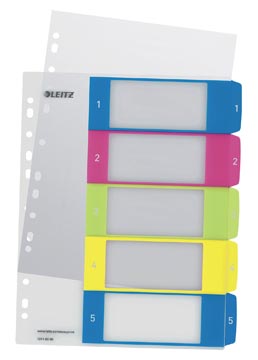 Leitz WOW intercalaires imprimables, 5 onglets