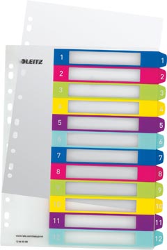 Leitz WOW intercalaires imprimables, 12 onglets