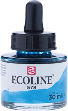 Talens Ecoline peinture à l'eau flacon de 30 ml, bleu ciel (cyan)