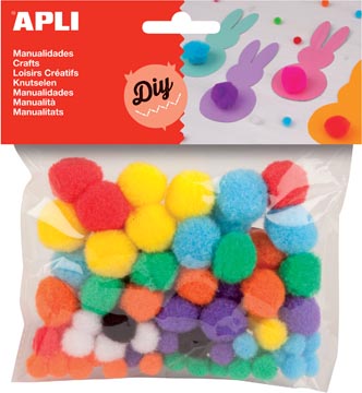 P.78 apli pompons ass couleur