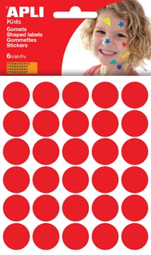 P.180 etiketten diam. 20 mm rood apli