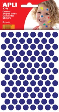 P.528 kids stickers cirkel diameter 10.5mm blauw apli