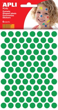 P.528 kids stickers cirkel diameter 10.5mm groen apli