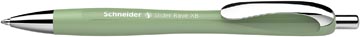 Schneider stylo bille Slider Rave Trend Edition, pointe extra large, encre bleu, organic green